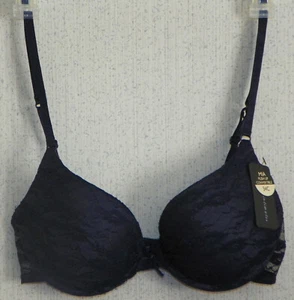 Tart MIA Push Up Bra 34C Navy Blue w/Lace Overlay NWT - Picture 1 of 4