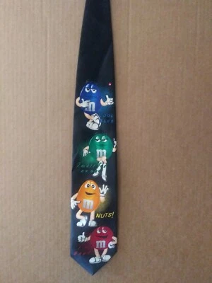 Corbata negra para el cuello piezas de caramelo de chocolate M&Ms - Marte de colección nueva con etiquetas Foto 1 de 3