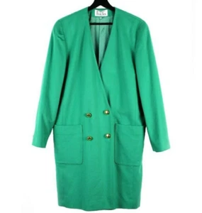 70s 80s fouks PARIS vintage double breasted coat jacket blazer France 42 M L XL - Picture 1 of 7