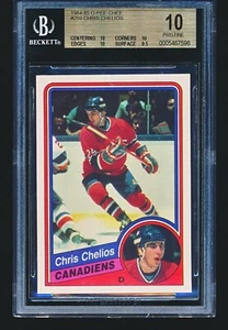 1984-85 OPC O-Pee-Chee Chris Chelios Rookie #259 BGS 10 - Imagen 1 de 2