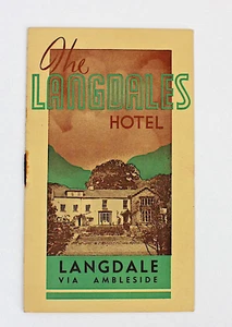 Langdales Hotel Vintage Advertising Lakeland Lake District Ambleside Lakes Fells - Picture 1 of 4