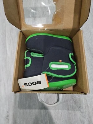 Botas de bebé Bogs Baby Bogs II lisas, azul marino/verde, niños 9 Foto 1 de 4