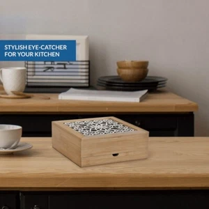 Bamboo Tea Bag Storage Box (9 Layers), Tea Bag Tea Storage Box, Tea Bag Wooden - Picture 1 of 7