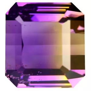19.63 ct Superior Octagon Cut (15 x 14 mm) Brazil Purple and Yellow Ametrine - Picture 1 of 1