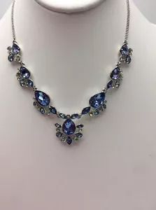 $125 Givenchy Silver Tone Blue Stone "Amazon Collection" 167 GB GE - Picture 1 of 11