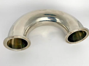 2" Tri Clamp 304 Stainless Steel Sanitary Ferrule 180 Degree Return - Picture 1 of 3