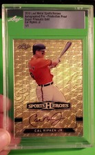 2018 Leaf Metal Sports Heroes Cal Ripken Jr. Auto Super Prismatic Gold 1/1 WOW
