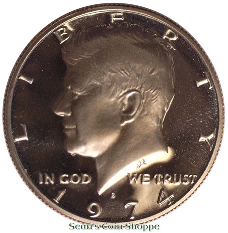 1974 S Proof Kennedy Half Dollar 50C San Francisco Clad Gem Cameo Free Shipping! Cover