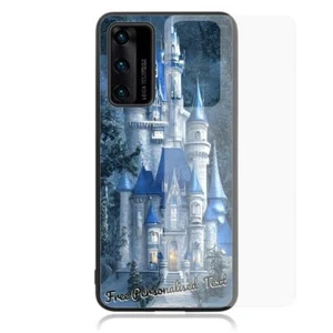 Personalised Text For Huawei Glass Phone Case Series - Fairytale Castle - Picture 1 of 1