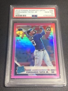 2019 Donruss Optic Pink Prizm Refractor #84 Fernando Tatis Jr RC PSA 10 E4 - Picture 1 of 2