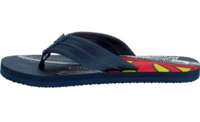 NEW Mens Sz Small 7/8 DC Comics SUPERMAN Navy Flip Flops Sandals Shoes Beach - Image 1 of 4