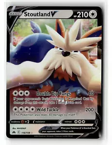 Tarjeta Pokémon ultra rara Stoutland V Crown Zenith #116/159 - Imagen 1 de 2