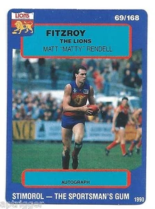 1990 Stimorol (69) Matt RENDELL Fitzroy - Picture 1 of 1