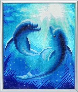 Crystal Art Dolphin Dance 21 X 25Cm Picture Frame Kit CAM-12 - Imagen 1 de 1