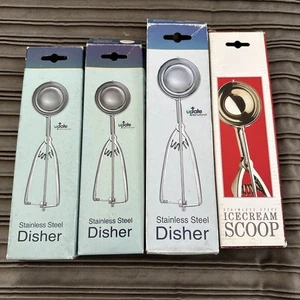 3X Update International Stainless Steel Ice Cream Disher Scoop + One Extra - Picture 1 of 7