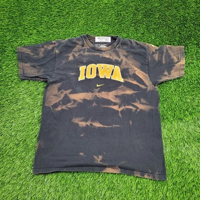 NIKE Iowa Hawkeyes Shirt Womens Large 20x24 Bleached Dye - Image 1 of 4