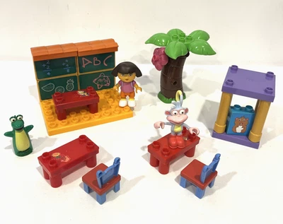 MEGA BLOKS DORA'S BACKPACK SCHOOL TIME ADVENTURES SET 3046 RARE W/ FIGURES 2012 - Image 1 of 4