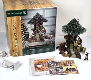 Dept 56 TRIM A TREE FACTORY Set of 2 North Pole Woods Series #56884 EUC - Picture 1 of 23