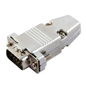 DB9 RS232 Serial 9 pin connettore in metallo con cappuccio - Foto 1 di 2