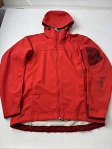 VTG Arc'teryx Men's Red Full Zip Soft Shell Jacket Size L Fleece Lining - Picture 1 of 9