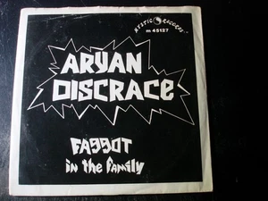 ARYAN DISGRACE FAGGOT IN THE FAMILY 7" RECORD 45 - Picture 1 of 3