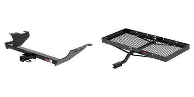 Class 2 Trailer Hitch Receiver With Fixed Cargo Carrier Tray 300 lbs CURT 12490 Foto 1 de 4