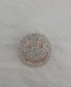 Klare Strass Smiley Gesicht Pinƙ - Bild 1 von 2