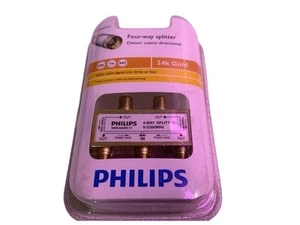 Philips 24k Gold 2300 Mhz 4-way Splitter Audio/Video swv3040s/17 - Picture 1 of 2