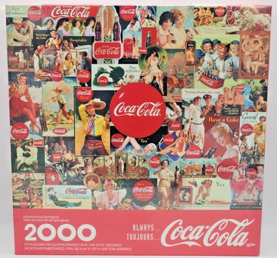 New 1998 Springbok Always Coca Cola 2000 Piece Jigsaw Puzzle by Hallmark PZL9416 - Image 1 of 4