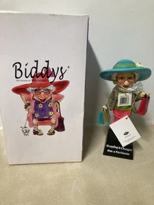 BIDDYS Senior citizen Figurine "Shopping is Cheaper" #12963 New With Box - Picture 1 of 18
