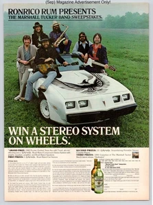 Ronrico Rum Music Pontiac Firebird Stereo Promo Vintage 1981 Advertisement - Picture 1 of 5