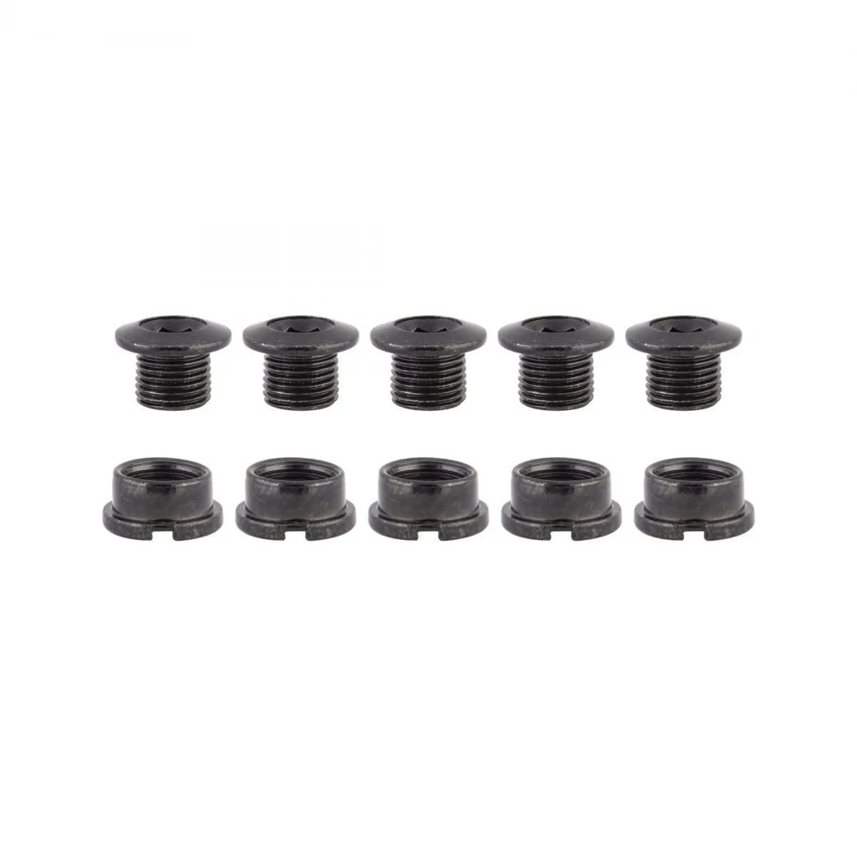 Origin8 Single-Ring Chainring Bolts, Alloy, Black - Image 1 of 1