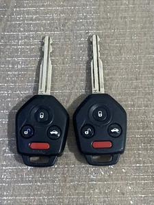 2 OEM 17-19 SUBARU MODELS REMOTE HEAD KEYS FCC: CWTB1G077 H CHIP BLACK PODS - Picture 1 of 4