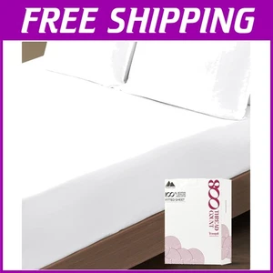 800 TC Egyptian Cotton King Fitted Sheet - White - Picture 1 of 10