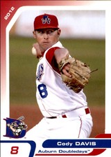 2012 Auburn Doubledays Grandstand 4 Cody Davis Loxahatchee Florida Baseball Card