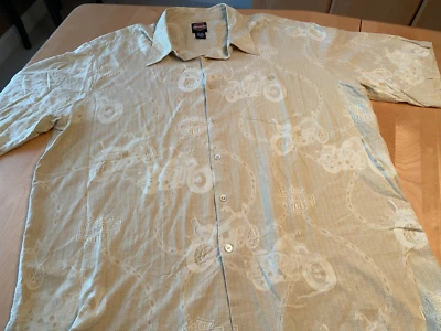 CAMISA HAWAIANA TORI RICHARD X HARLEY DAVIDSON MOTOCICLETAS 100 % SEDA PARA HOMBRE 3XL  Foto 1 de 4