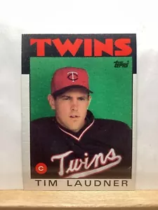 Tarjeta de béisbol Topps 1986: Tim Laudner, Minnesota Twins - Tarjeta #184 - Imagen 1 de 2
