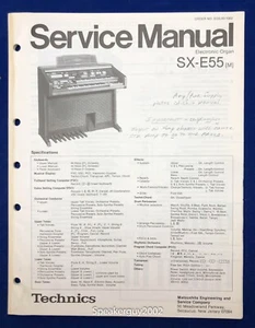 Original Technics Electronic Organ Service Manual / SX-E55 - Picture 1 of 1