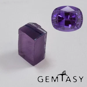 Piedra áspera para facetado - Zafiro violeta/púrpura (tirado) cultivado en laboratorio 23-26ct - Imagen 1 de 5