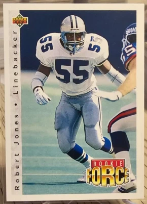 1992 Upper Deck Robert Jones RC #414 Cowboys - Image 1 of 2