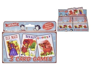 Retro Card Games Playing Cards Old Maid Snap Donkey 3 Card Game For All. - Picture 1 of 1