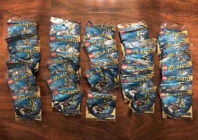 Set of 30 x Lego Atlantis 30042 MINI SUB & DIVER 36pc Set Gifts Party Favors NEW - Image 1 of 3