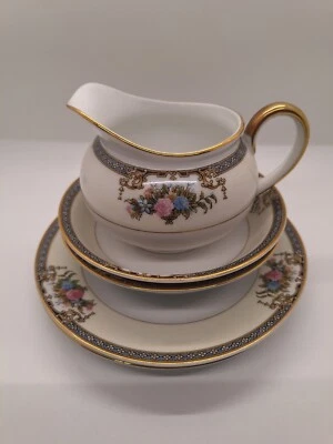 Crema Noritake Grasmere, 2 Panes, 2 Frutas/Salsa Set Antiguo Circa 1921 Foto 1 de 4