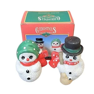 Vintage Christmas Collectible Snowmen Salt And Pepper Shakers Scotts Gift #66092 - Picture 1 of 11
