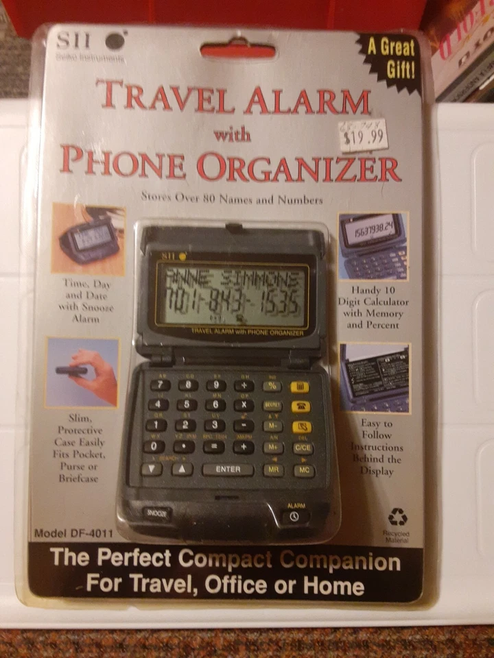 Seiko Instruments Df-4011 Travel Alarm With Phone Organizer