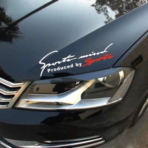 Sports Racing Car SUV Decal Sticker Auto Reflective Vinyl Graphic White+Red - Picture 1 of 3