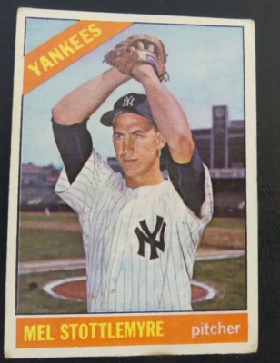 1966 Topps #350 Mel Stottlemyre - Image 1 of 2