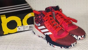 ADIDAS Marquee Boost Shock Red White Navy Basketball Shoes Sneakers NEW Mens 9.5 - Picture 1 of 11