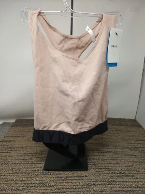 Bralette DKNY para mujer XL ropa ligera sin costuras acanalada recortada cuello alto DK4023 EC9 NUEVO CON ETIQUETAS Foto 1 de 4