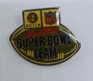 Vtg. NFL Football All-Time Super Bowl Team Sponsor BUICK Pin by Peter David 1990 - Picture 1 of 4